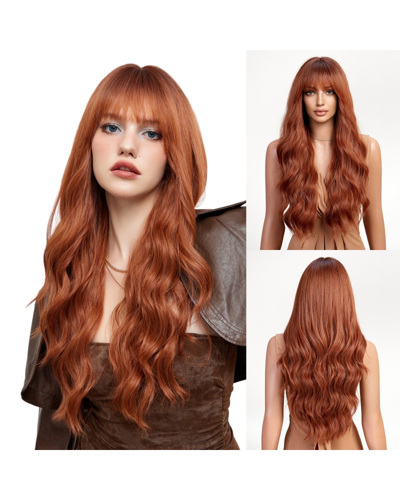 Buy red long crossdresser wigs