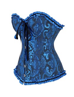 Plus Size blue corset drag queen