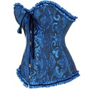 Corset de drag royal bleu en taille grande