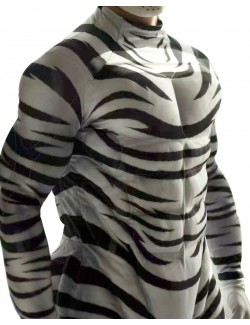 Zebra Muscle Zentai Suit