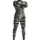 Zebra Muscle Zentai Suit