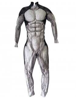 Toon Husky Muscle Zentai Suit - 4-Way Stretch 3D Contouring for Anime Cosplay & Pet Roleplay