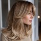 Stylische Lange Schwarze Volle Perücke Vielseitiger Look Glatt & Wellig