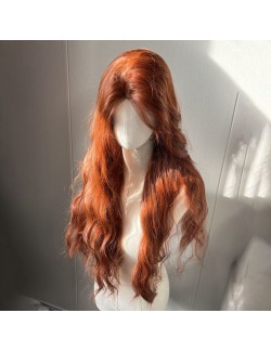 Orange premium Long wavy wig