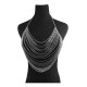 Choker body chain necklace synthetic crystal