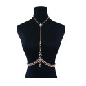 Choker body chain jewelry synthetic crystal 2 colors