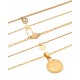 Golden multi-layer necklace set 5 in 1