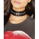 Small collarbone choker synthetic leather