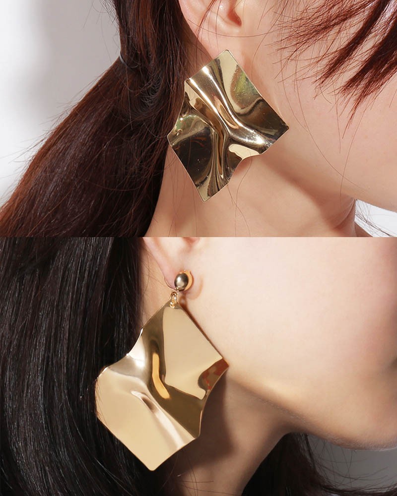 Zinc alloy metal earrings