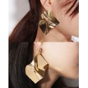 Zinc alloy metal golden earrings