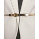 Goden metal belt bow tie
