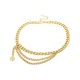 Metal chain belt front wave 3 strands style