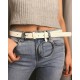 Leather belt with o ring