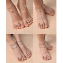 Foot crystal jewelry single piece