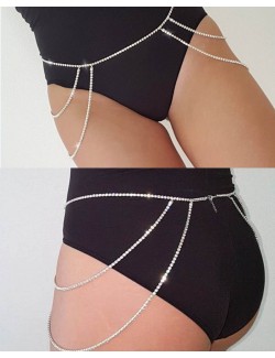 Buttock chain body jewelry synthetic crystal
