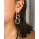 3 cercles metal earrings zinc alloy