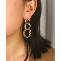 3 circles metal earrings zinc alloy
