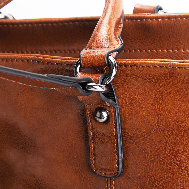 2020 design handbags cowhide oil waxed leather