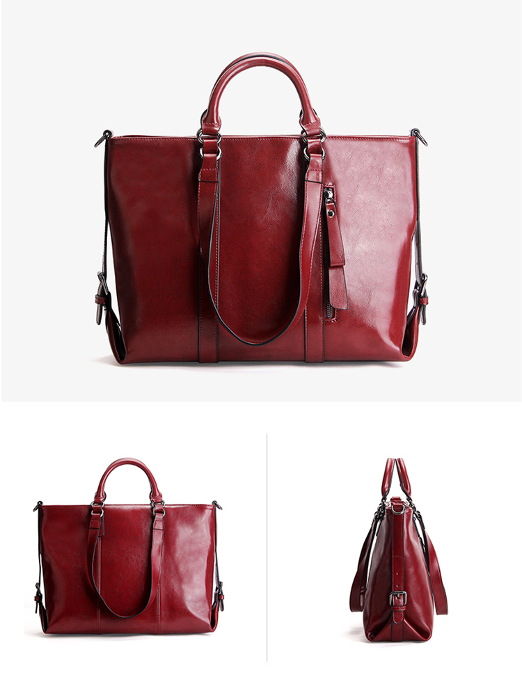 new design handbags oil waxed leather cheap
