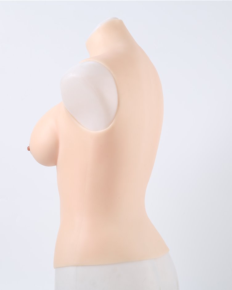 Silicone breast plates model picture from the back side