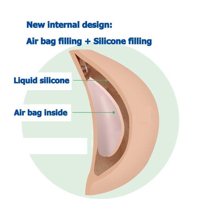comfortable lightweight fake breast silincone and air bag filled