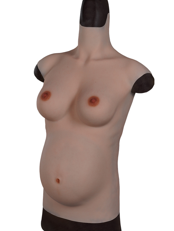 Silicone fake pregnant belly with breast forms