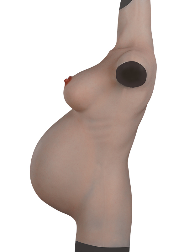 Silicone fake chest breast forms with pregnant bally
