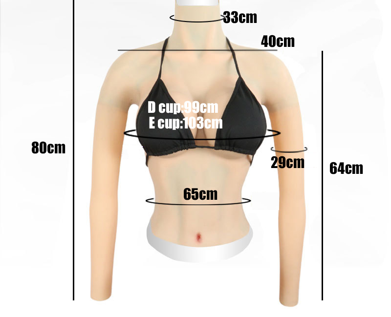 2024 new silicone busty long sleeve half body wearable - size chat