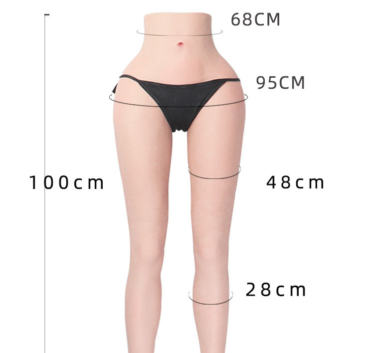 Silicone Fake Vagina Leggings Pants with Penetrable Hole Insert