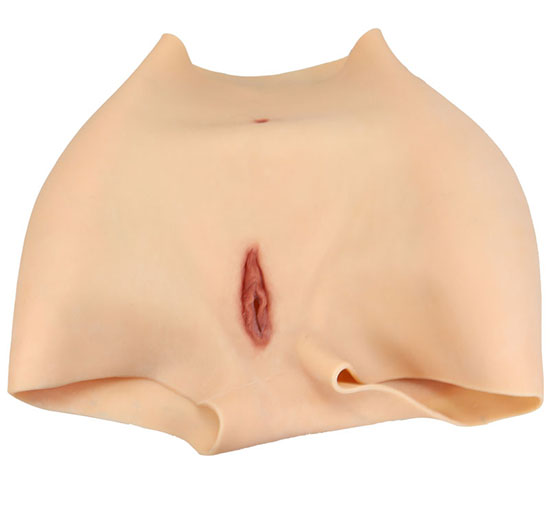 Big butt female silicone vagina boxer pant