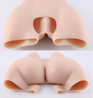 Silicone crotchless hip and buttock enhancers