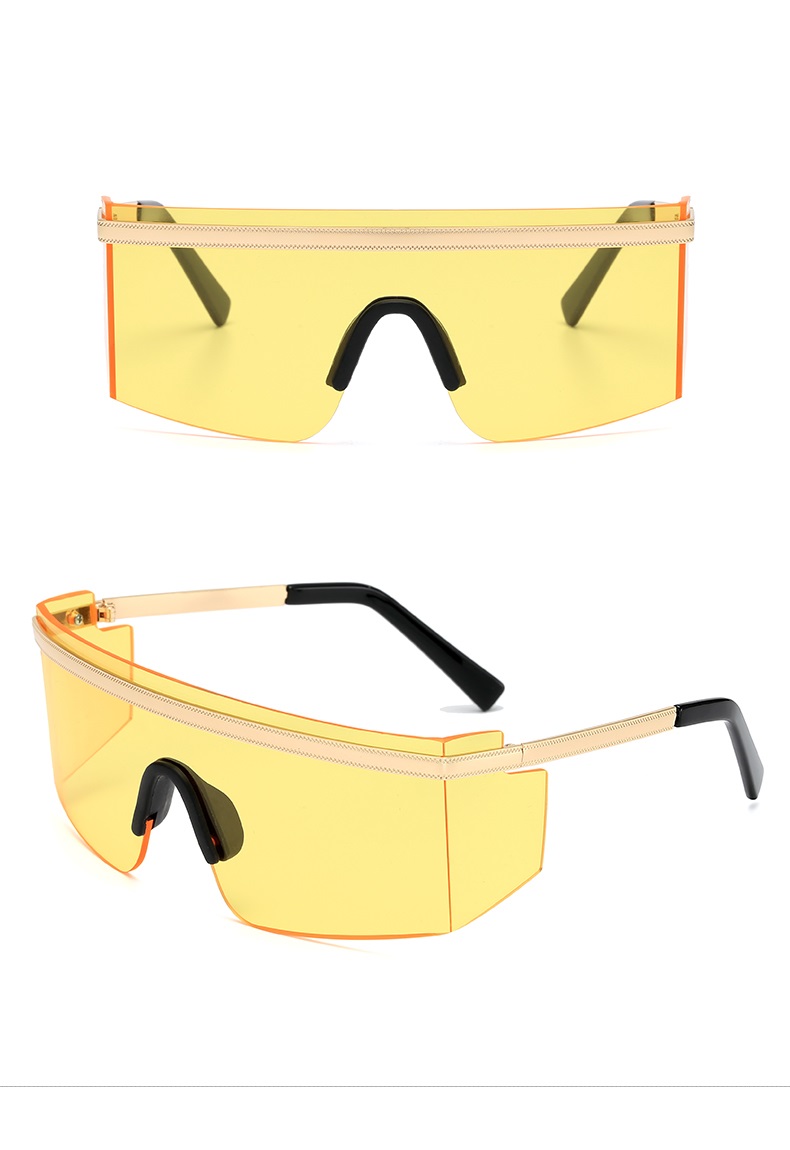Cheap vintage square sunglasses unisex yellow lens brand designer.