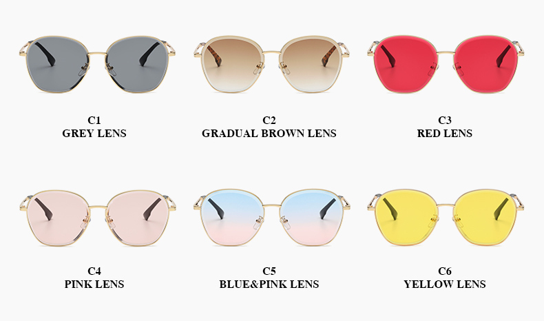 round square designer sunglasses multicolor-lenses