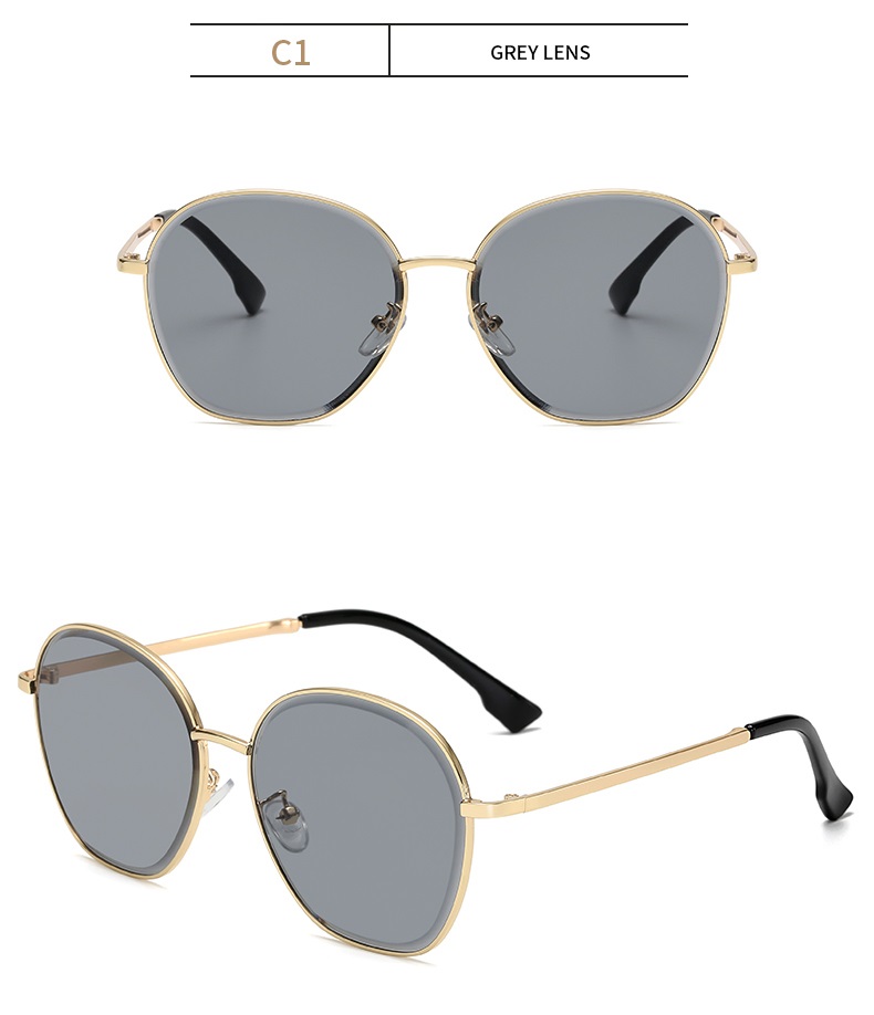 Round designer sunglasses metal frame multicolor lenses - Super X Studio
