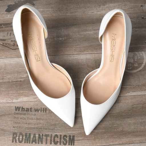 White patent high heel pumps large size