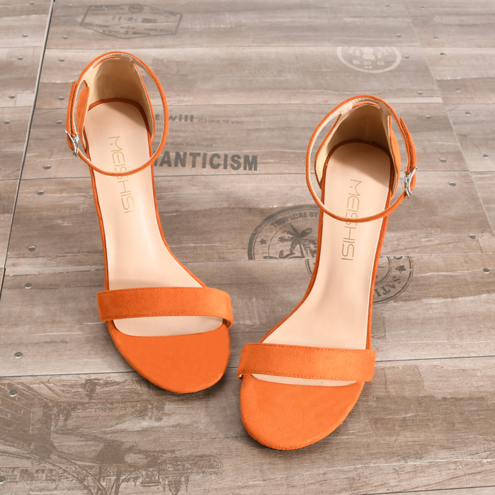 Orange stiletto sandal trans people