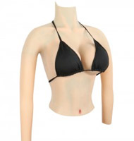Plastron Pectoral Silicone avec Col, Manches Longues, avec Nombril
