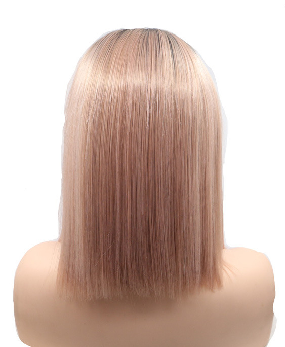 Light color straight medium lace wigs
