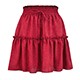 Red Frill Trim Skirt