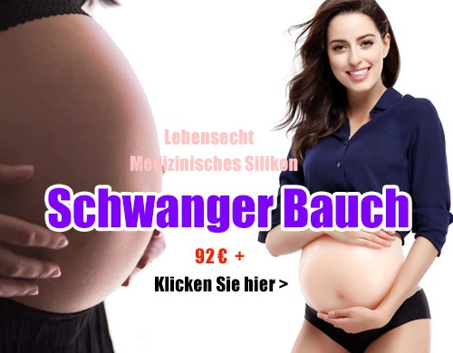 Künstlicher Babybauch Schwangerschaftsbauch Silikonbauch